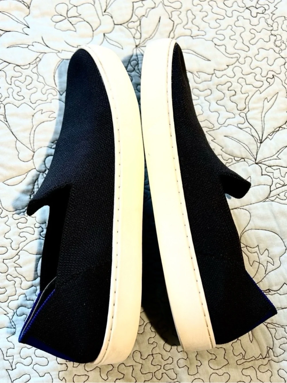 💥ROTHY’S The Original Slip On Sneaker Navy Knit Eco Friendly Women’s Sz 10💛